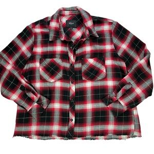 Rails Leo Frayed Plaid shirt, M
